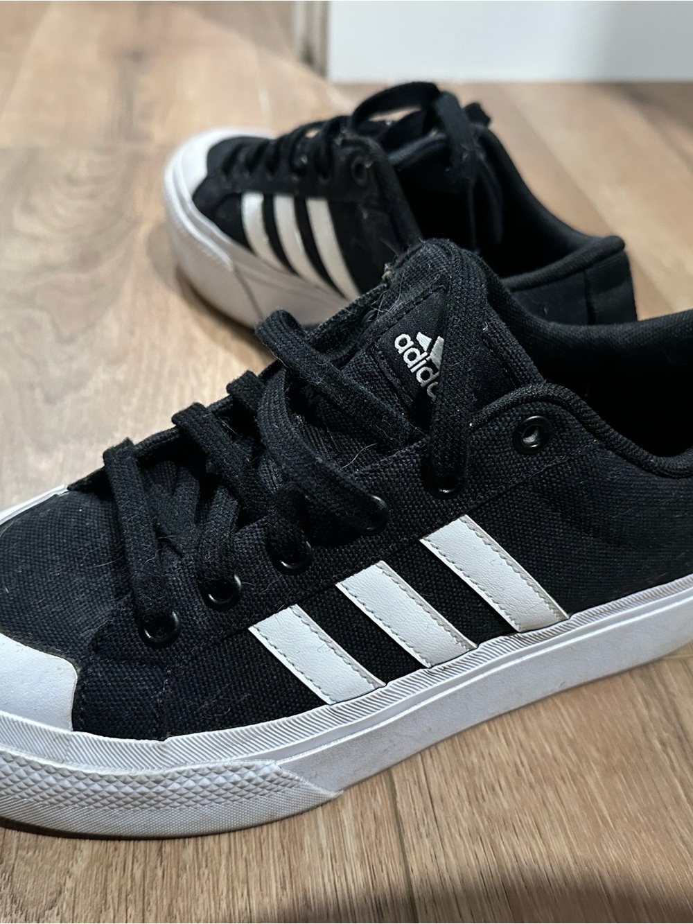 adidas Black and White Low-Top Sneakers